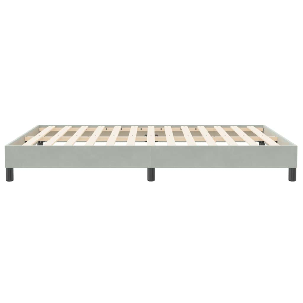 Bedframe zonder matras 140x210 cm fluweel lichtgrijs