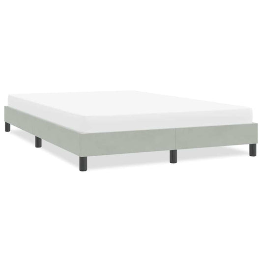 Bedframe zonder matras 140x210 cm fluweel lichtgrijs