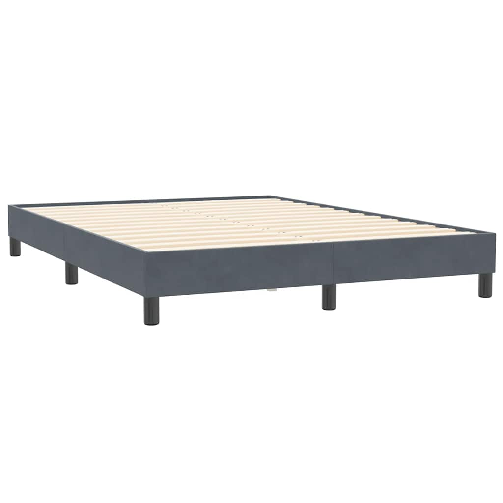 Bedframe zonder matras 140x210 cm fluweel donkergrijs