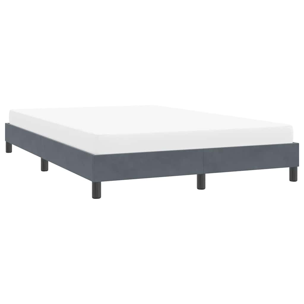 Bedframe zonder matras 140x210 cm fluweel donkergrijs