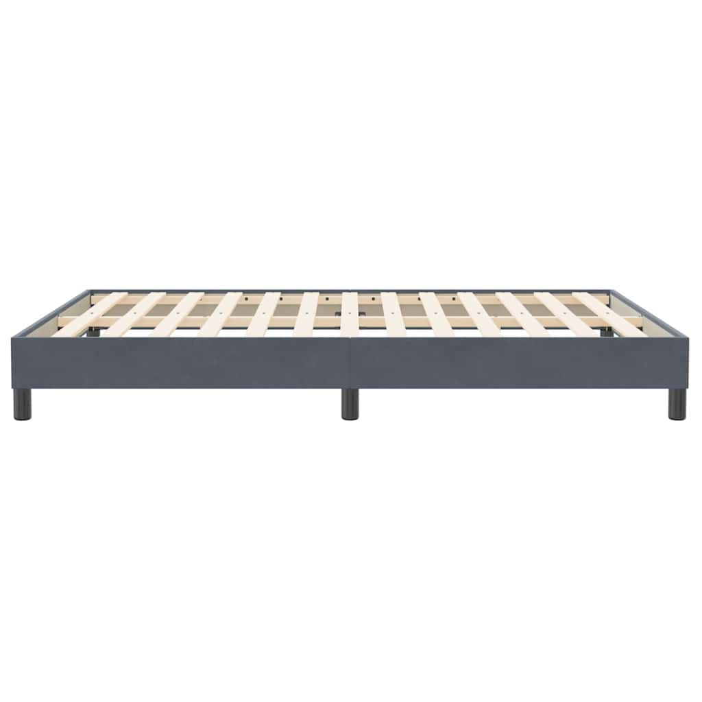 Bedframe zonder matras 140x210 cm fluweel donkergrijs