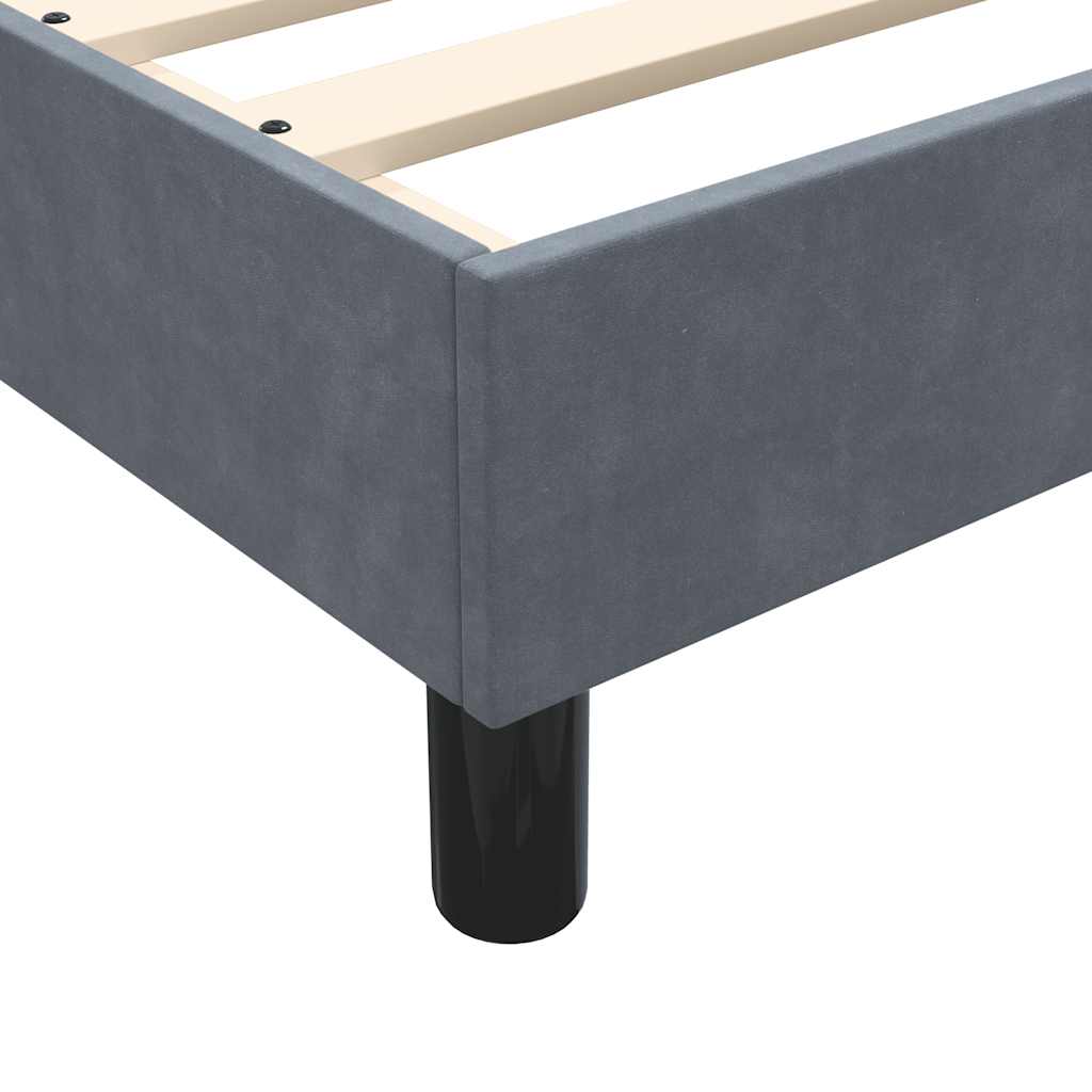 Bedframe zonder matras 140x210 cm fluweel donkergrijs