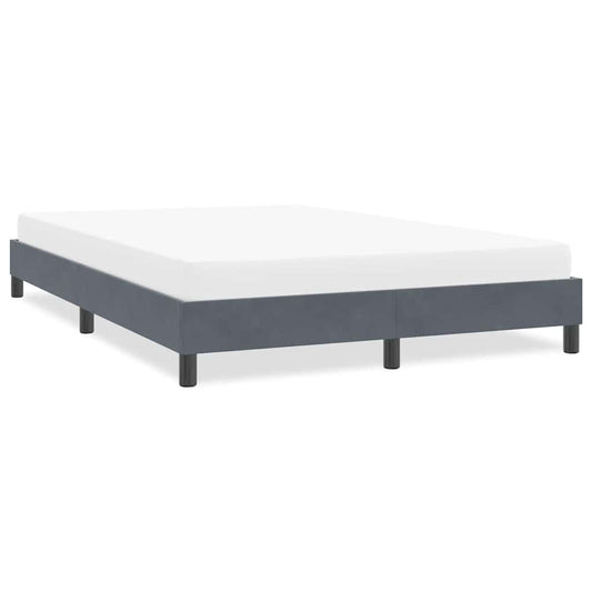 Bedframe zonder matras 140x210 cm fluweel donkergrijs