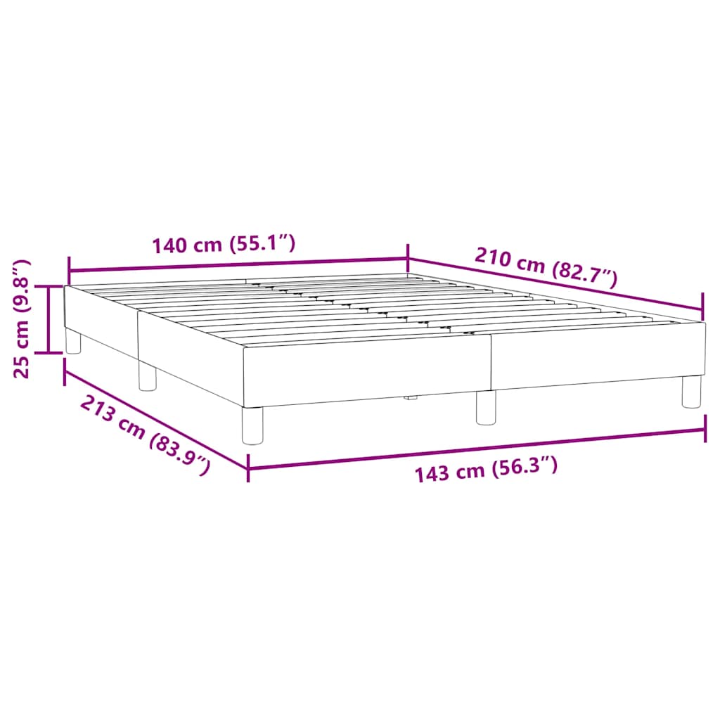 Bedframe zonder matras 140x210 cm fluweel zwart