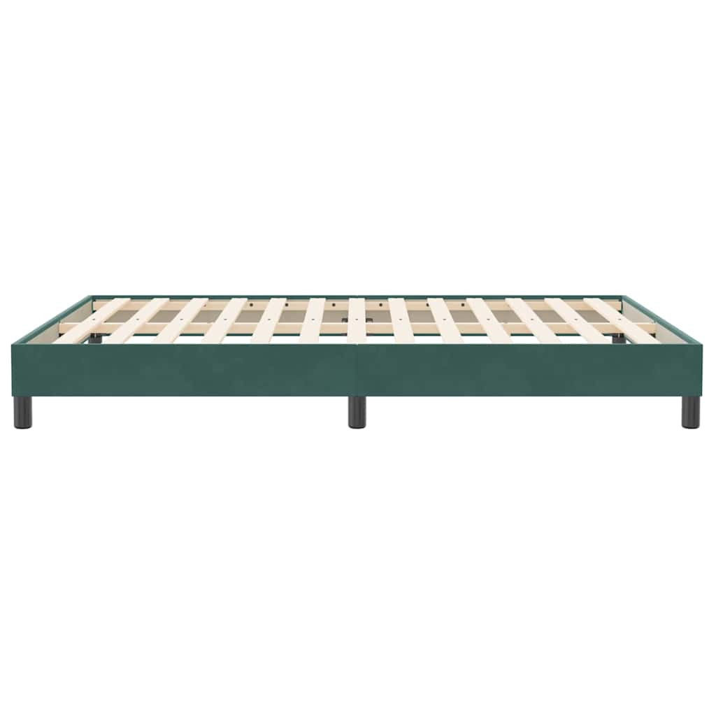 Bedframe zonder matras 140x210 cm fluweel donkergroen