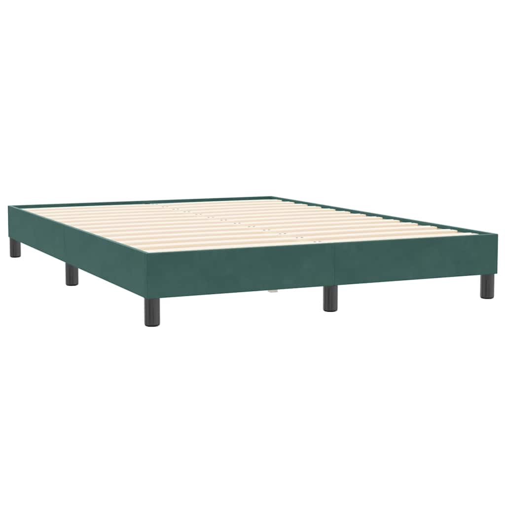 Bedframe zonder matras 140x210 cm fluweel donkergroen