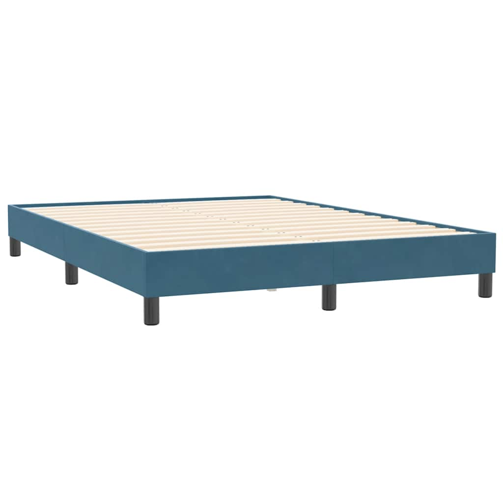 Bedframe zonder matras 140x210 cm fluweel donkerblauw