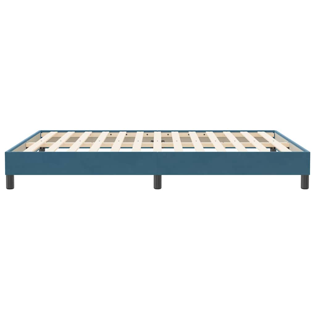 Bedframe zonder matras 140x210 cm fluweel donkerblauw