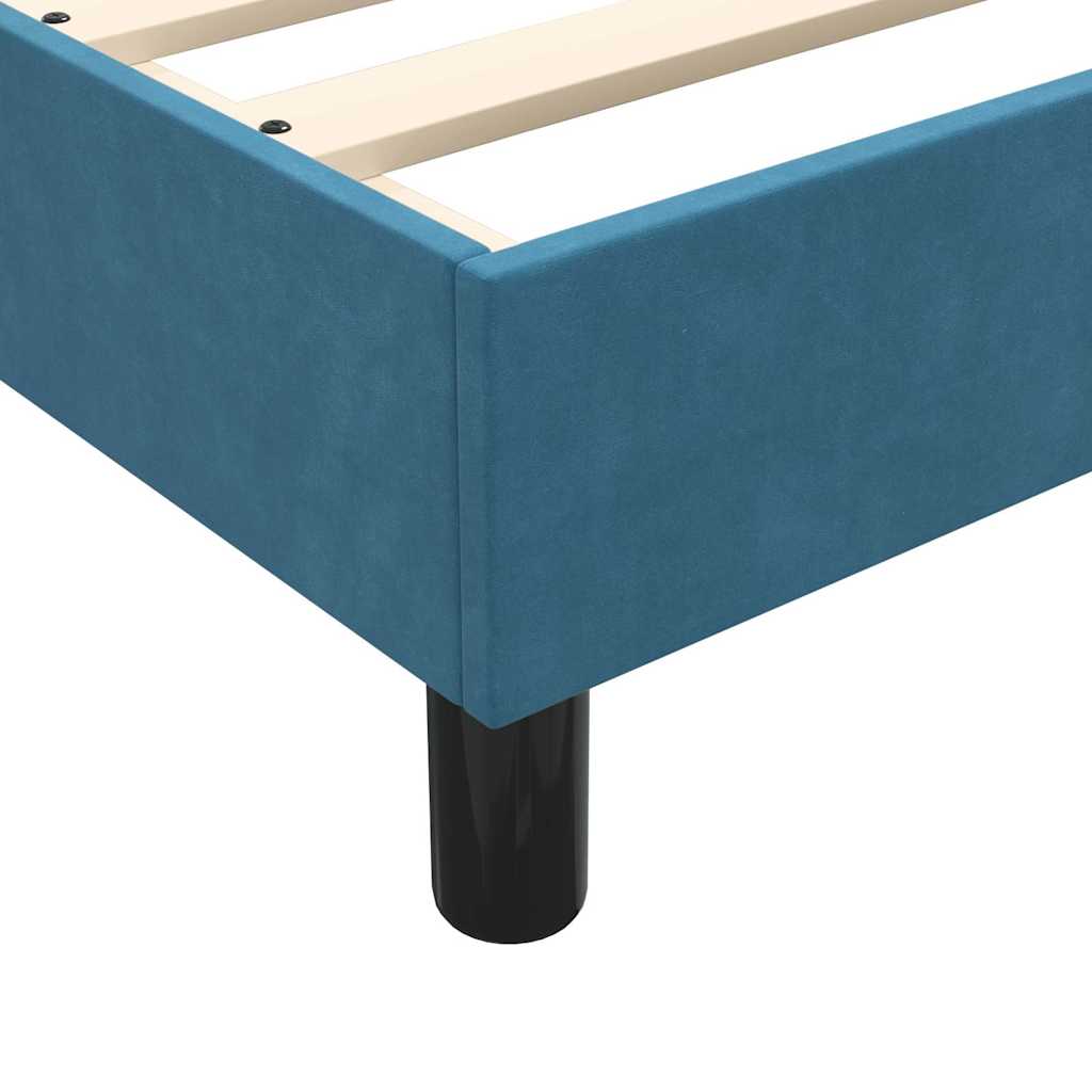 Bedframe zonder matras 140x210 cm fluweel donkerblauw