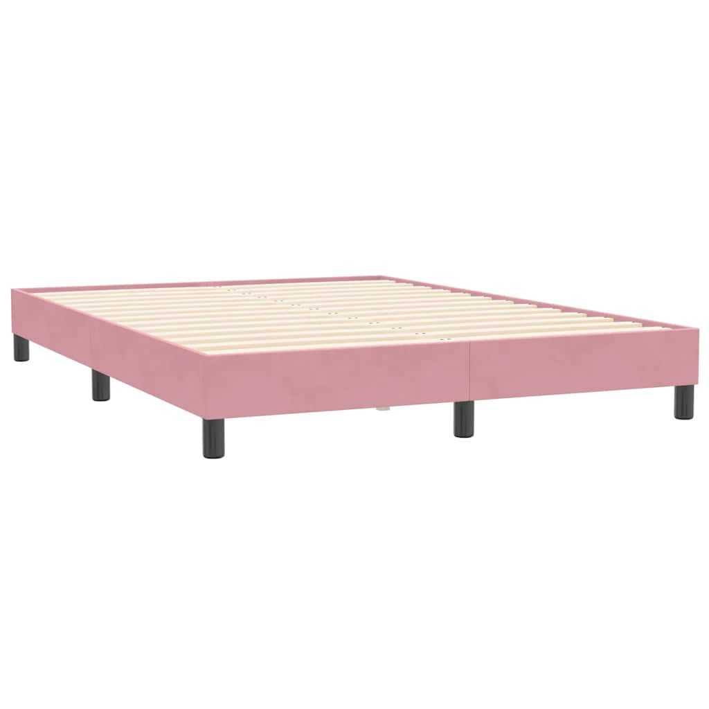 Bedframe zonder matras 140x210 cm fluweel roze