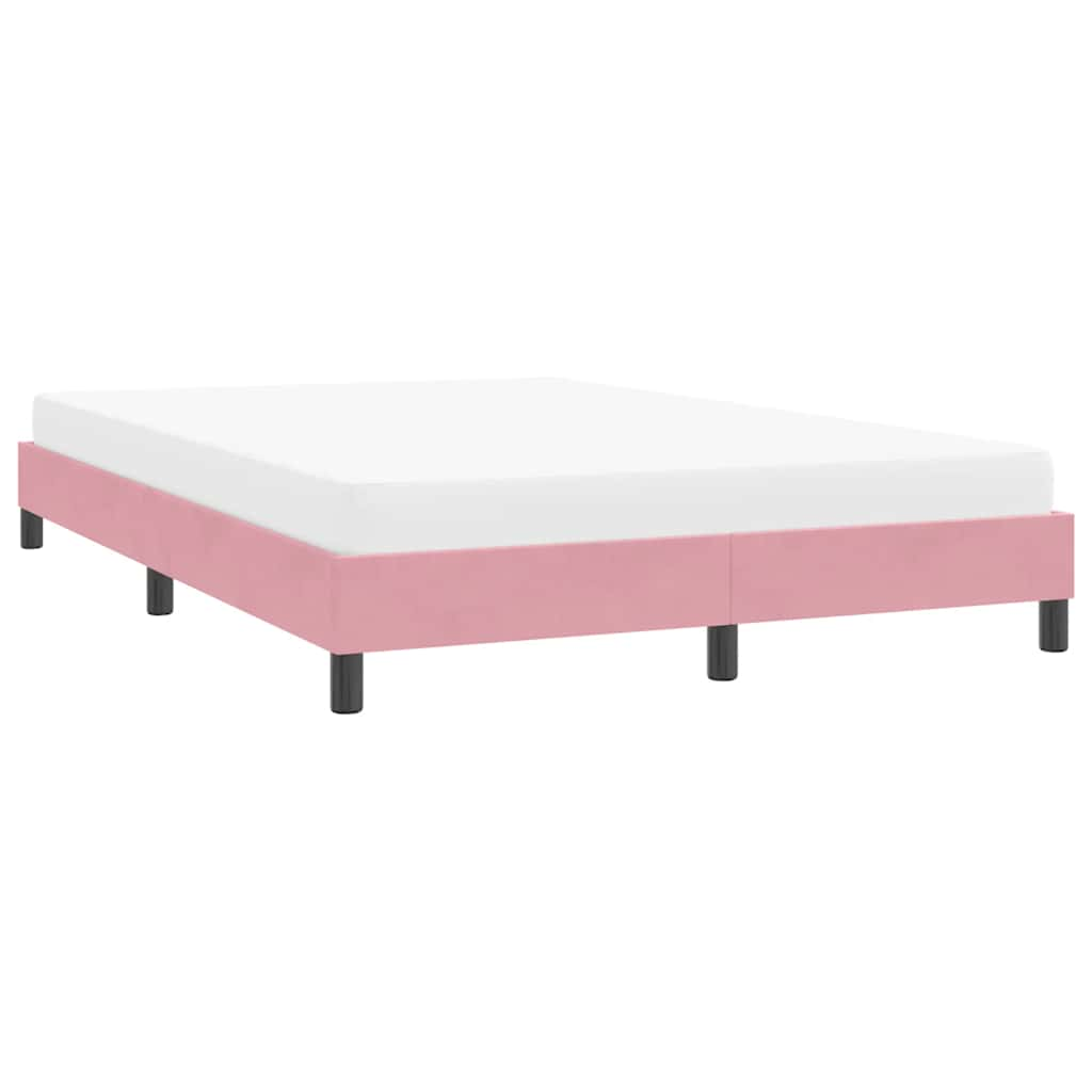 Bedframe zonder matras 140x210 cm fluweel roze