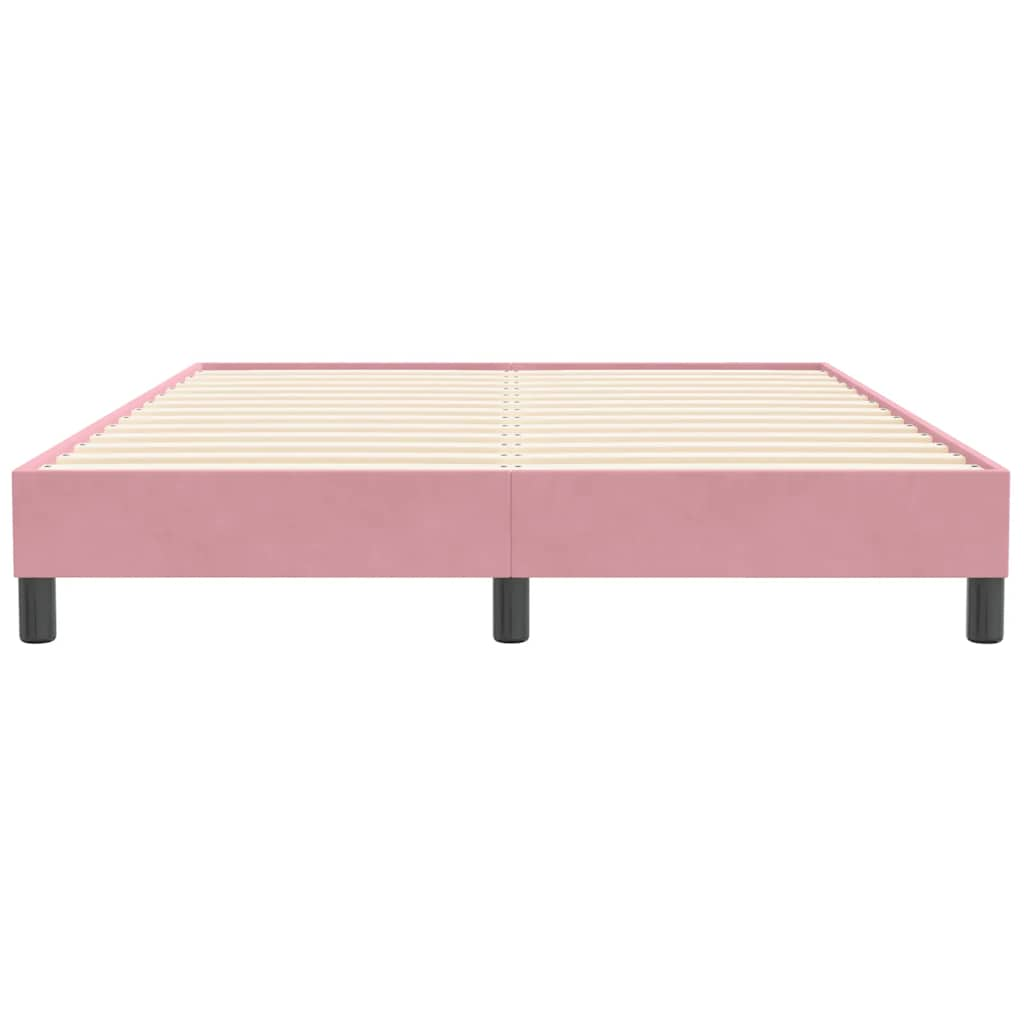 Bedframe zonder matras 140x210 cm fluweel roze