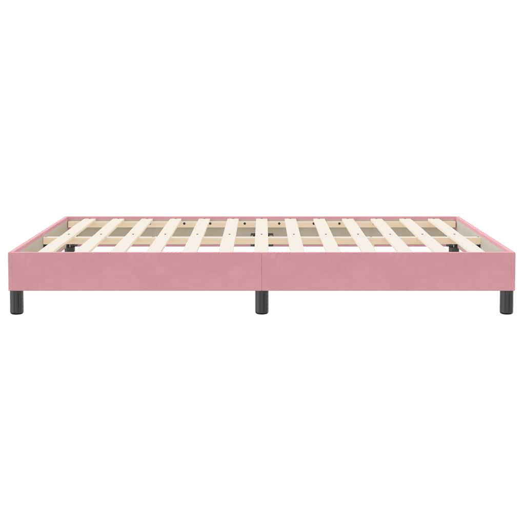 Bedframe zonder matras 140x210 cm fluweel roze