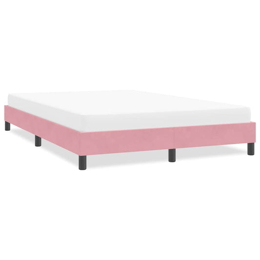 Bedframe zonder matras 140x210 cm fluweel roze