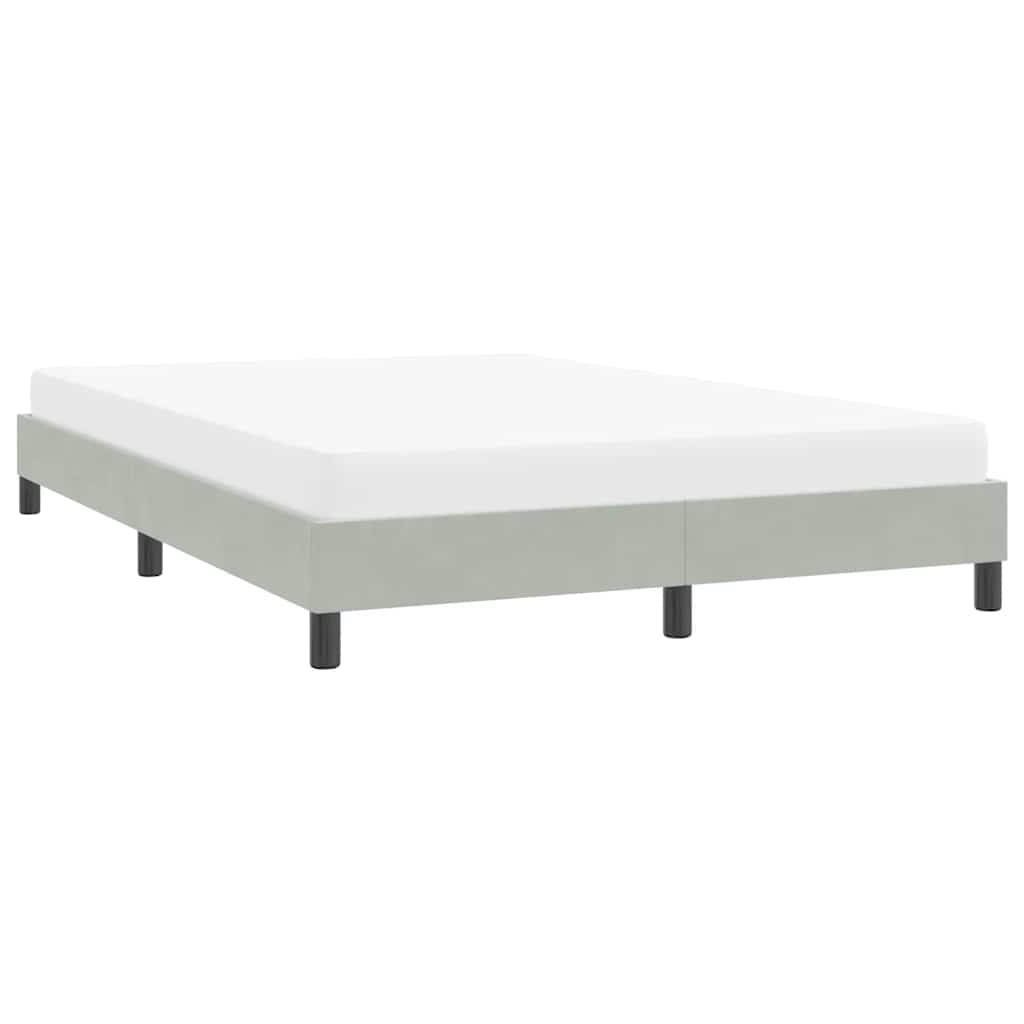 Bedframe zonder matras 160x210 cm fluweel lichtgrijs