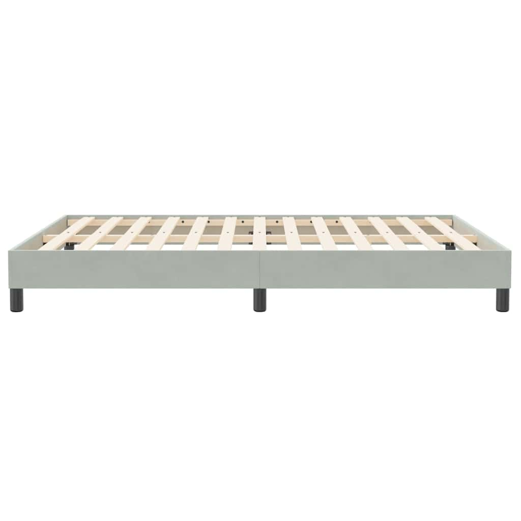 Bedframe zonder matras 160x210 cm fluweel lichtgrijs