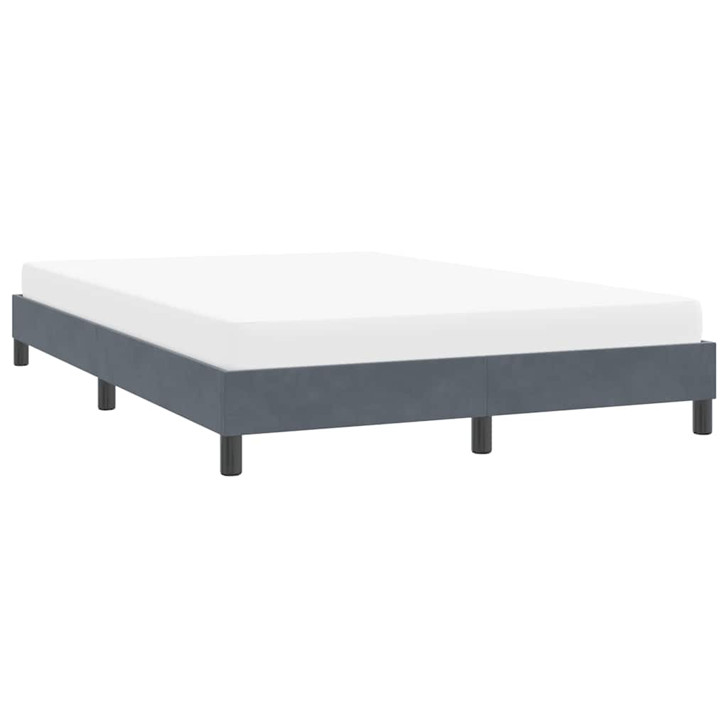 Bedframe zonder matras 160x210 cm fluweel donkergrijs