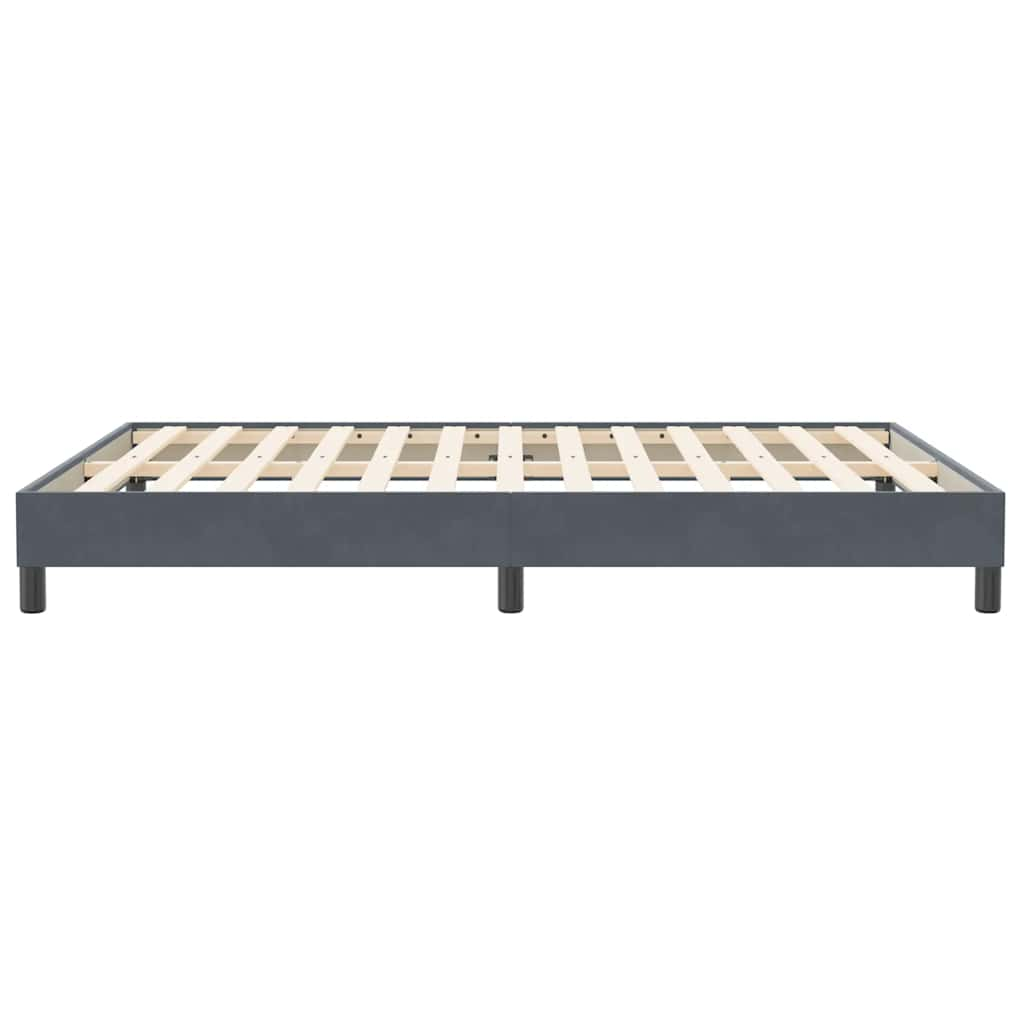 Bedframe zonder matras 160x210 cm fluweel donkergrijs