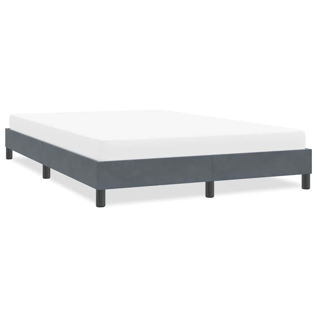 Bedframe zonder matras 160x210 cm fluweel donkergrijs