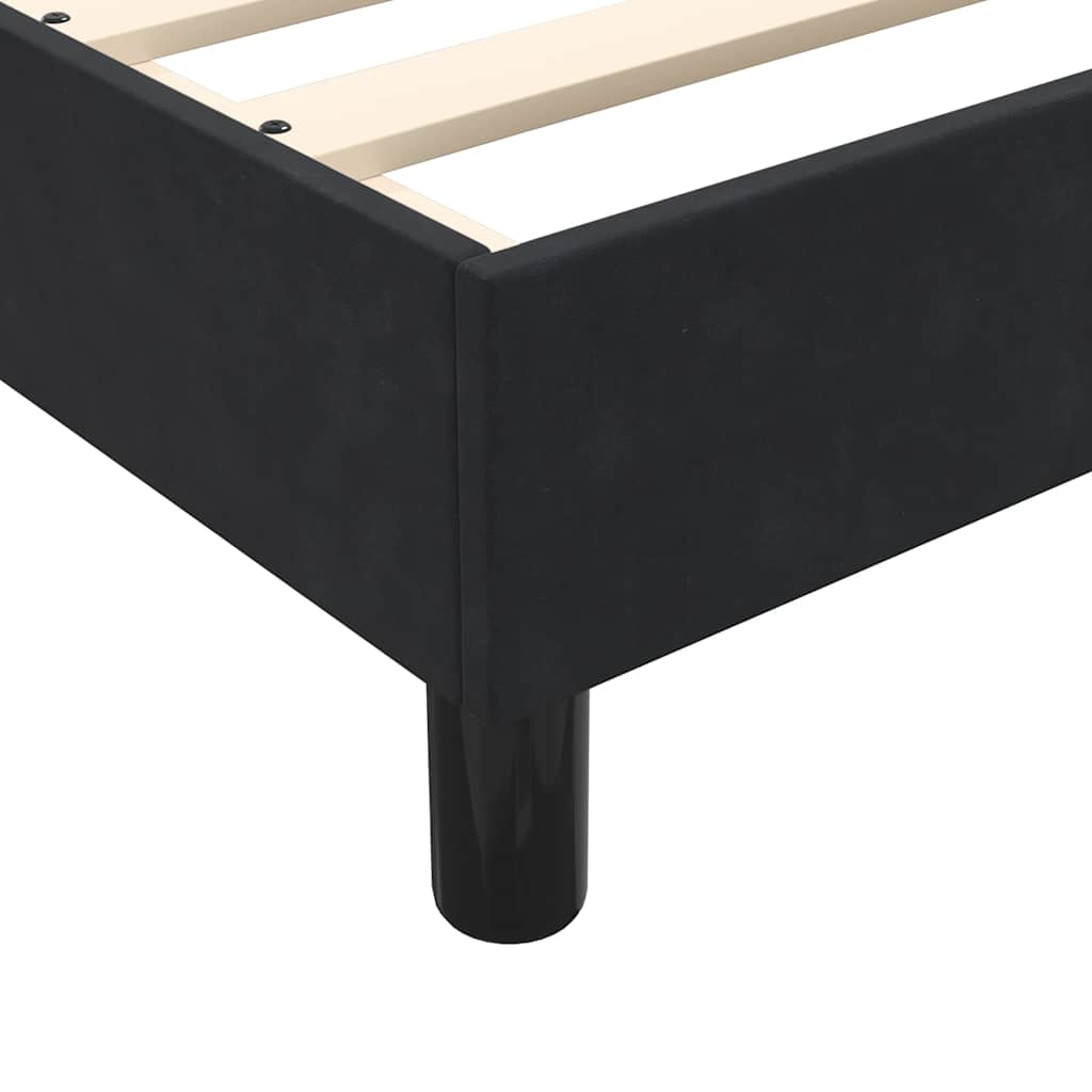 Bedframe zonder matras 160x210 cm fluweel zwart