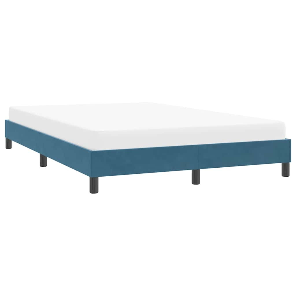 Bedframe zonder matras 160x210 cm fluweel donkerblauw