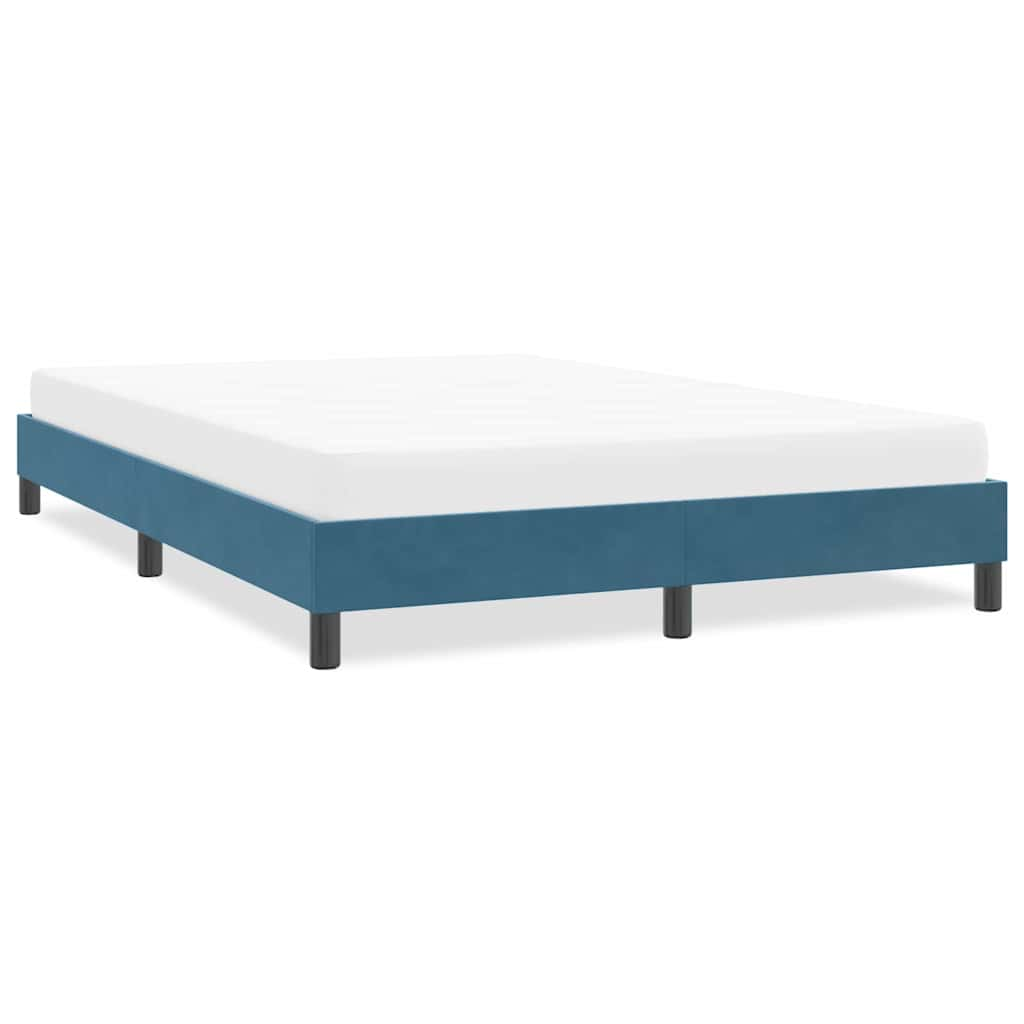 Bedframe zonder matras 160x210 cm fluweel donkerblauw