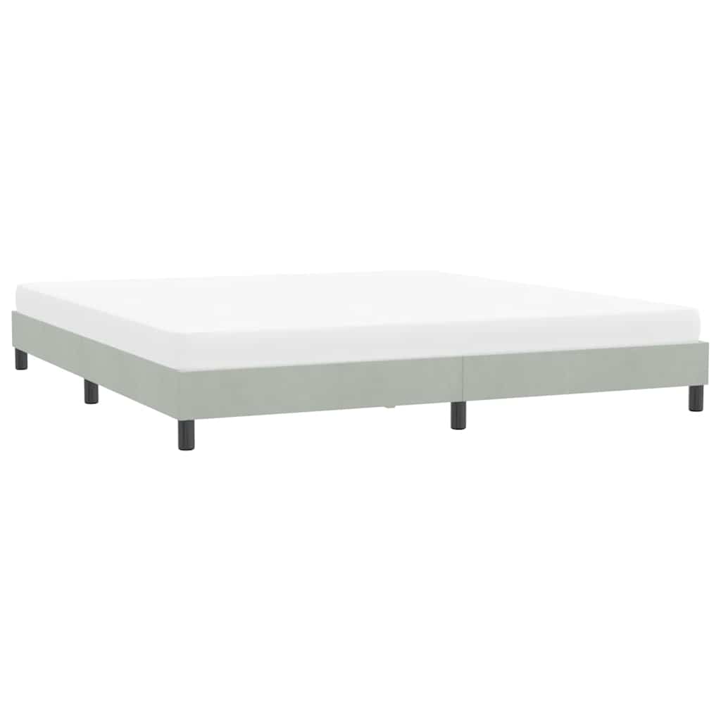 Bedframe zonder matras 180x210 cm fluweel lichtgrijs