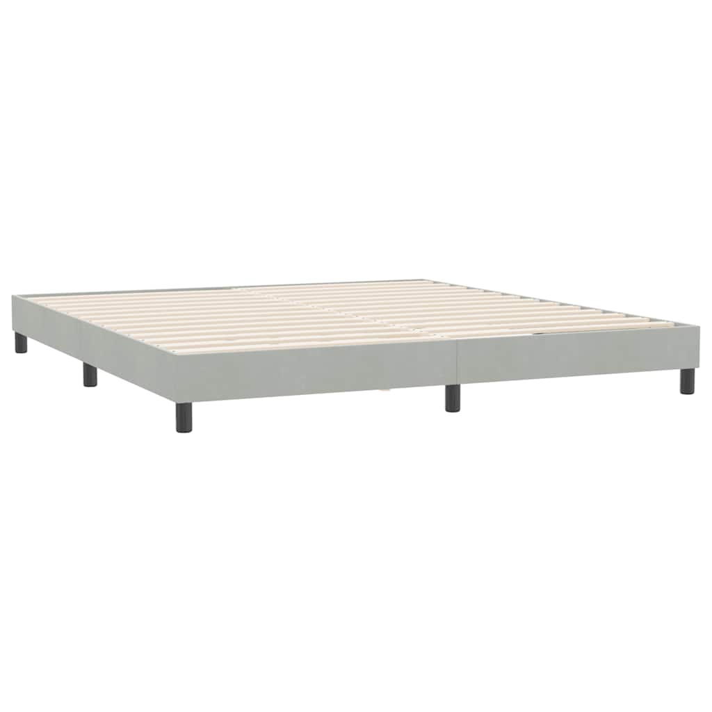 Bedframe zonder matras 180x210 cm fluweel lichtgrijs