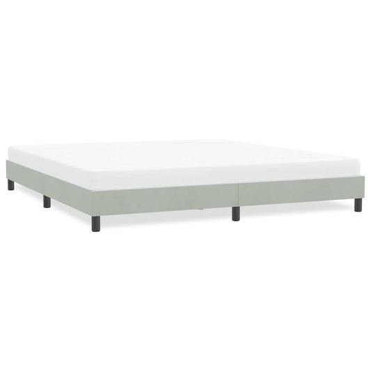 Bedframe zonder matras 180x210 cm fluweel lichtgrijs