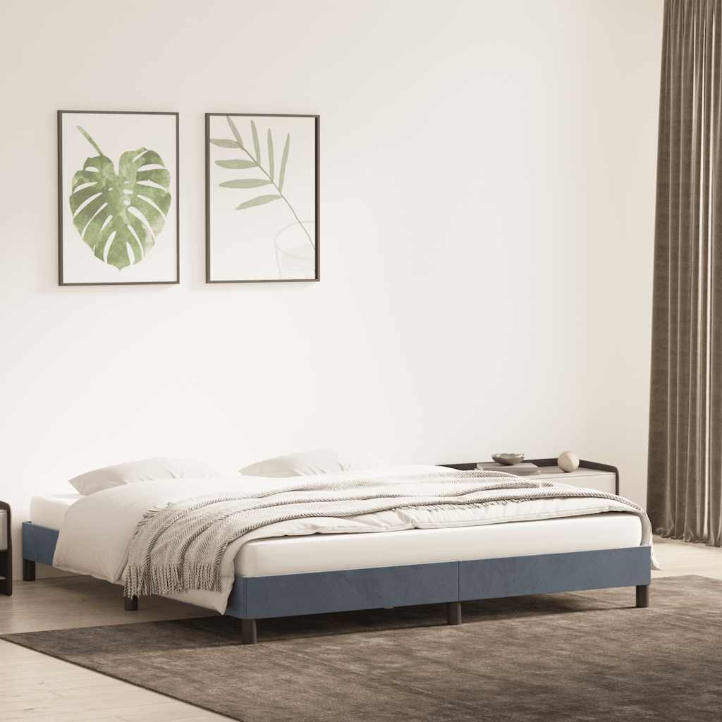 Bedframe zonder matras 180x210 cm fluweel donkergrijs