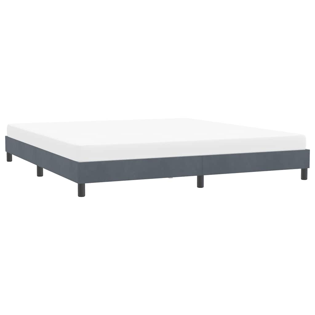 Bedframe zonder matras 180x210 cm fluweel donkergrijs