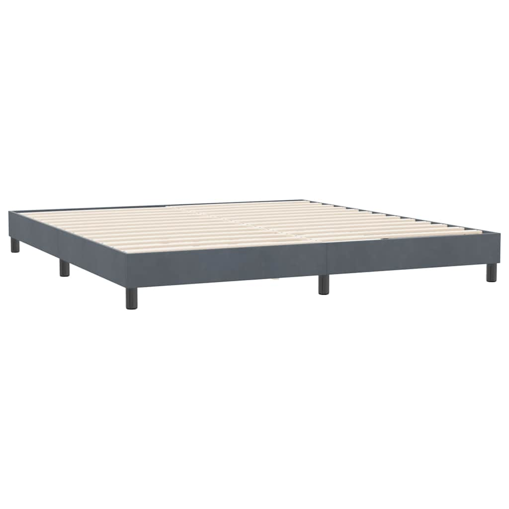 Bedframe zonder matras 180x210 cm fluweel donkergrijs