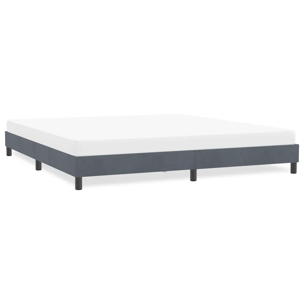 Bedframe zonder matras 180x210 cm fluweel donkergrijs