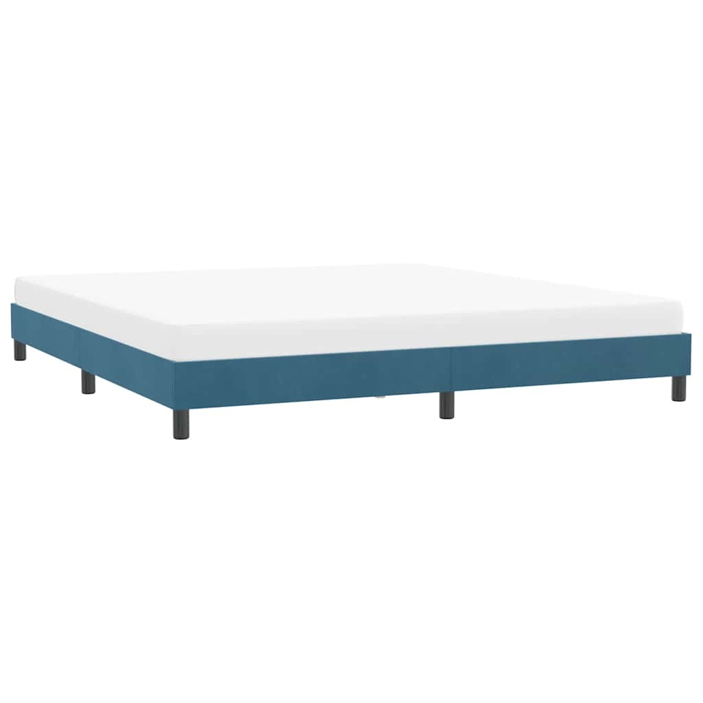 Bedframe zonder matras 180x210 cm fluweel donkerblauw