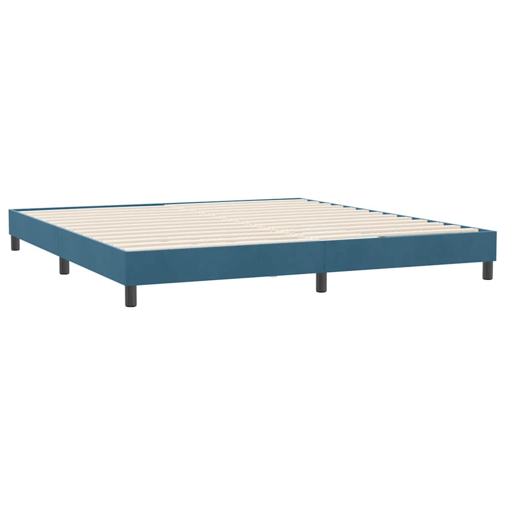 Bedframe zonder matras 180x210 cm fluweel donkerblauw