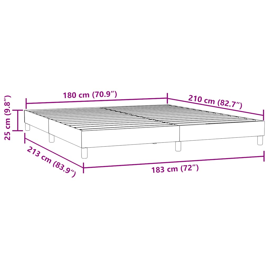 Bedframe zonder matras 180x210 cm fluweel donkerblauw