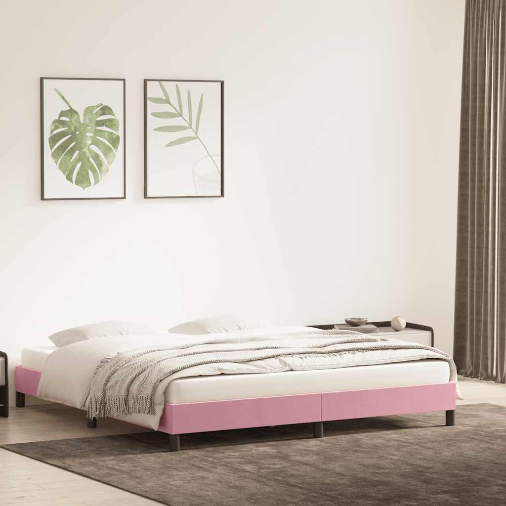 Bedframe zonder matras 180x210 cm fluweel roze