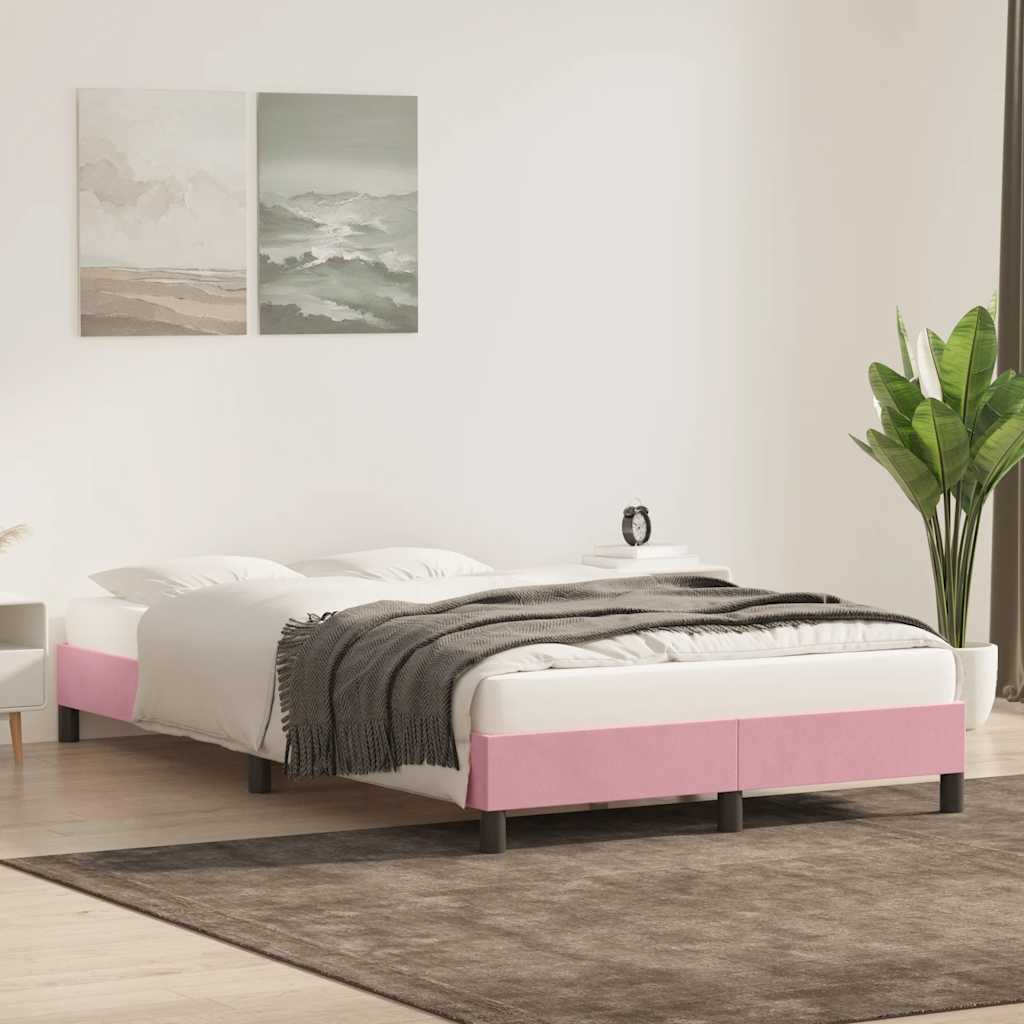 Bedframe zonder matras 120x220 cm fluweel roze