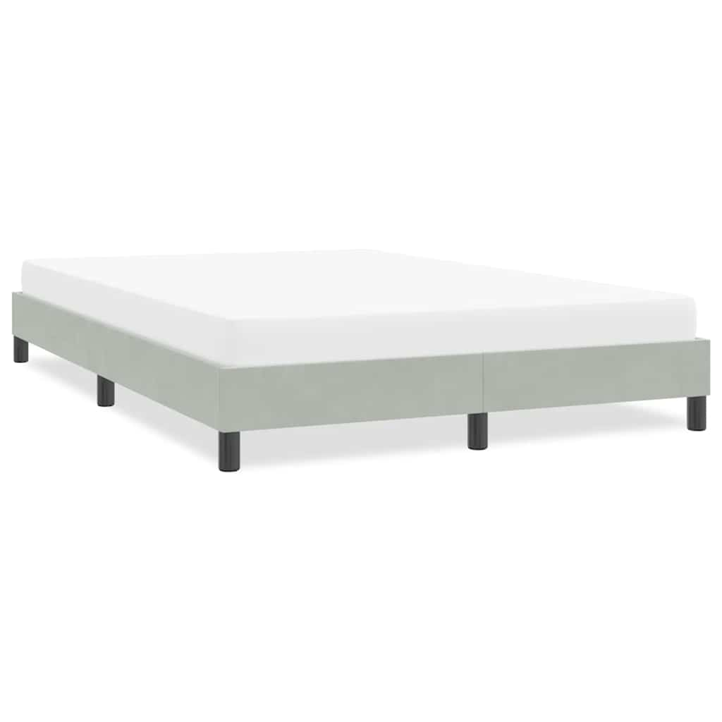 Bedframe zonder matras 140x220 cm fluweel lichtgrijs