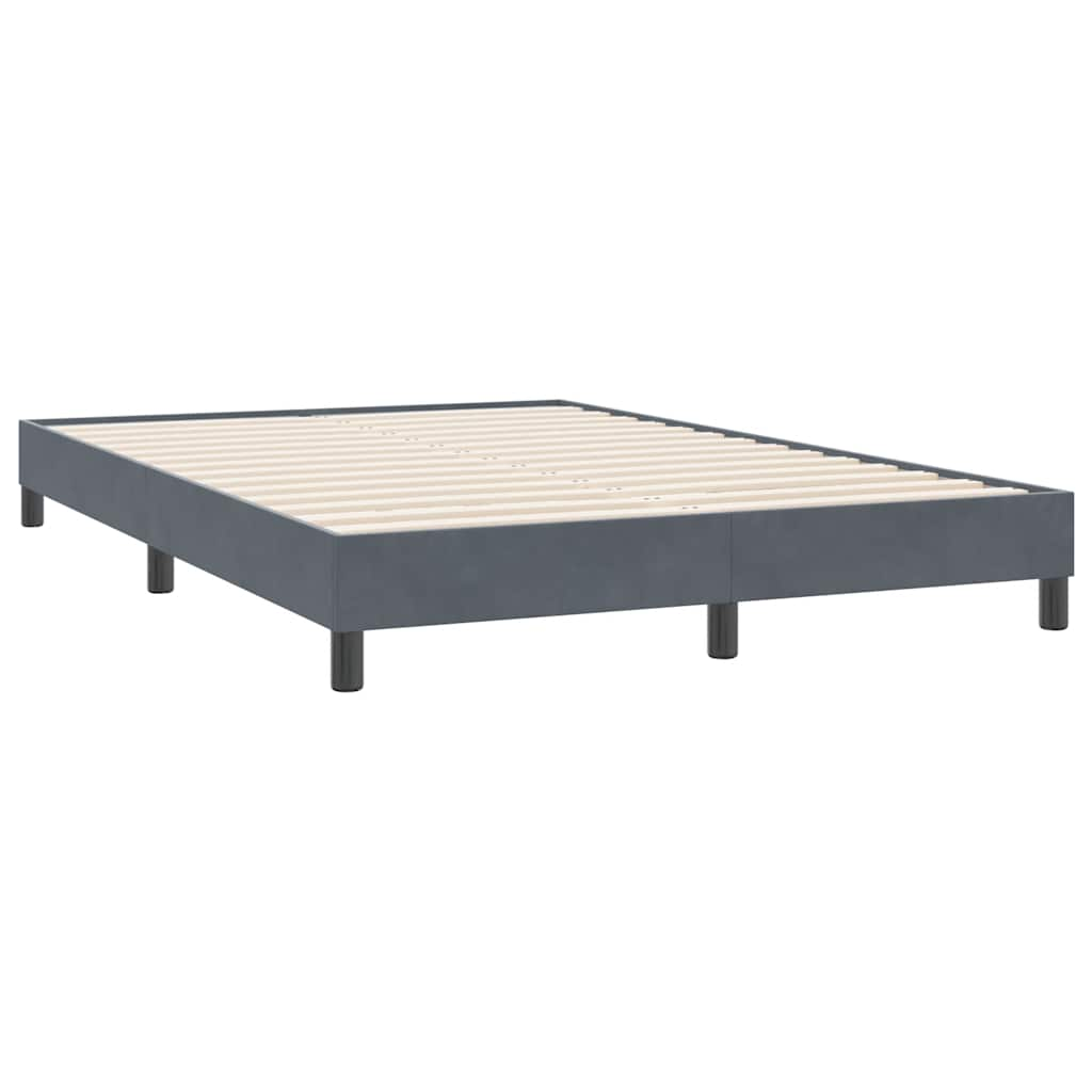 Bedframe zonder matras 140x220 cm fluweel donkergrijs