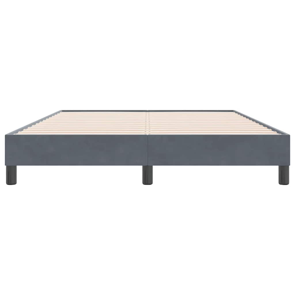 Bedframe zonder matras 140x220 cm fluweel donkergrijs