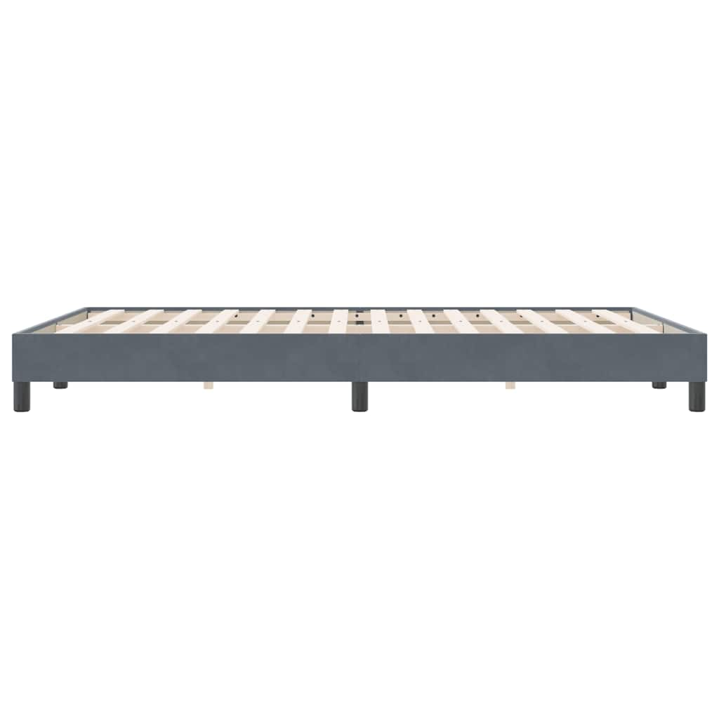 Bedframe zonder matras 140x220 cm fluweel donkergrijs