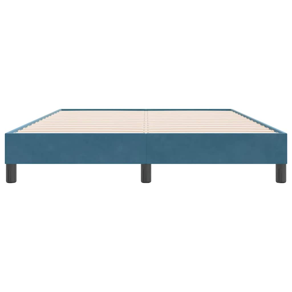 Bedframe zonder matras 140x220 cm fluweel donkerblauw