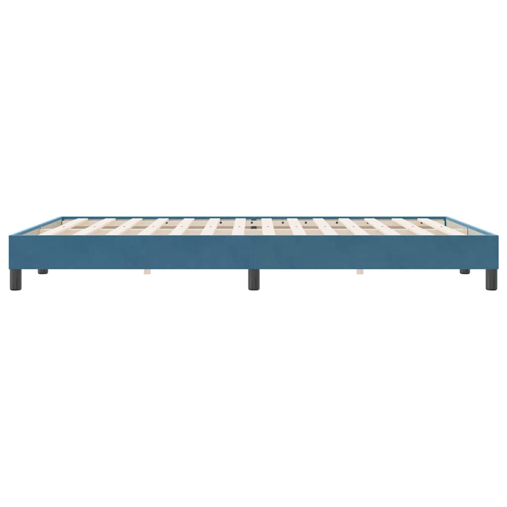 Bedframe zonder matras 140x220 cm fluweel donkerblauw