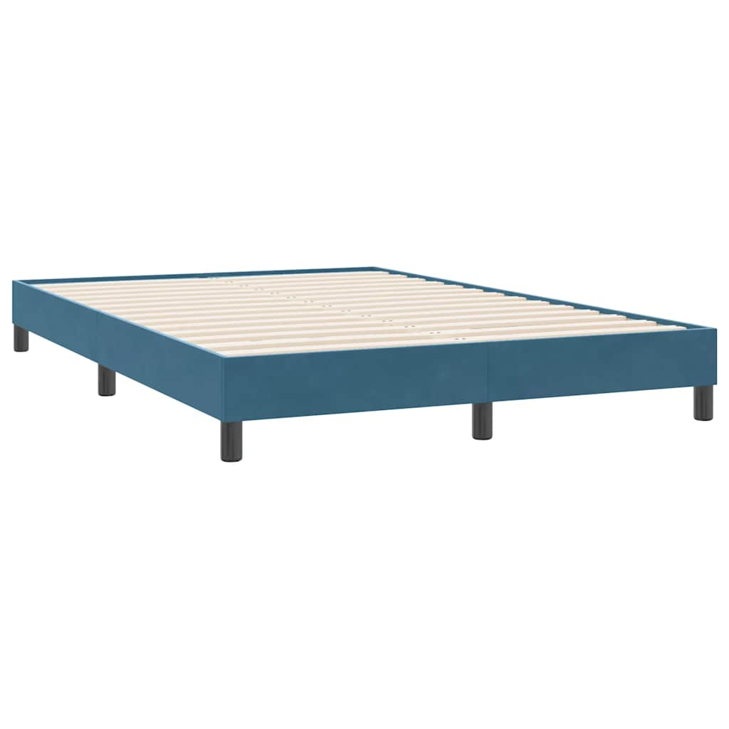 Bedframe zonder matras 140x220 cm fluweel donkerblauw