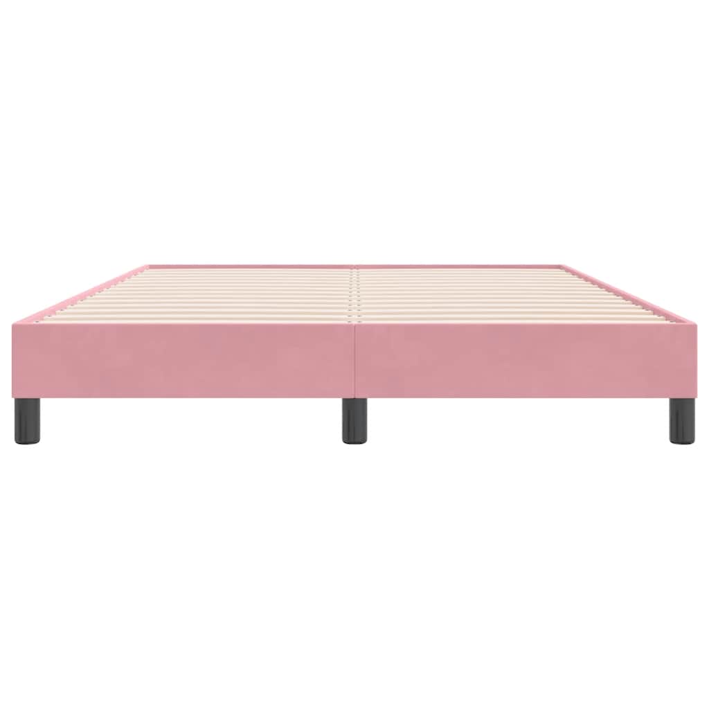 Bedframe zonder matras 140x220 cm fluweel roze