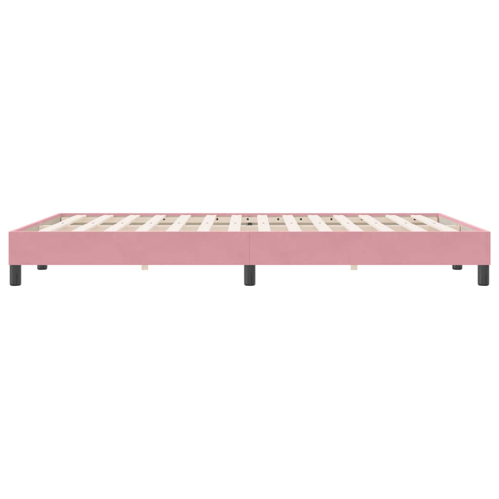 Bedframe zonder matras 140x220 cm fluweel roze