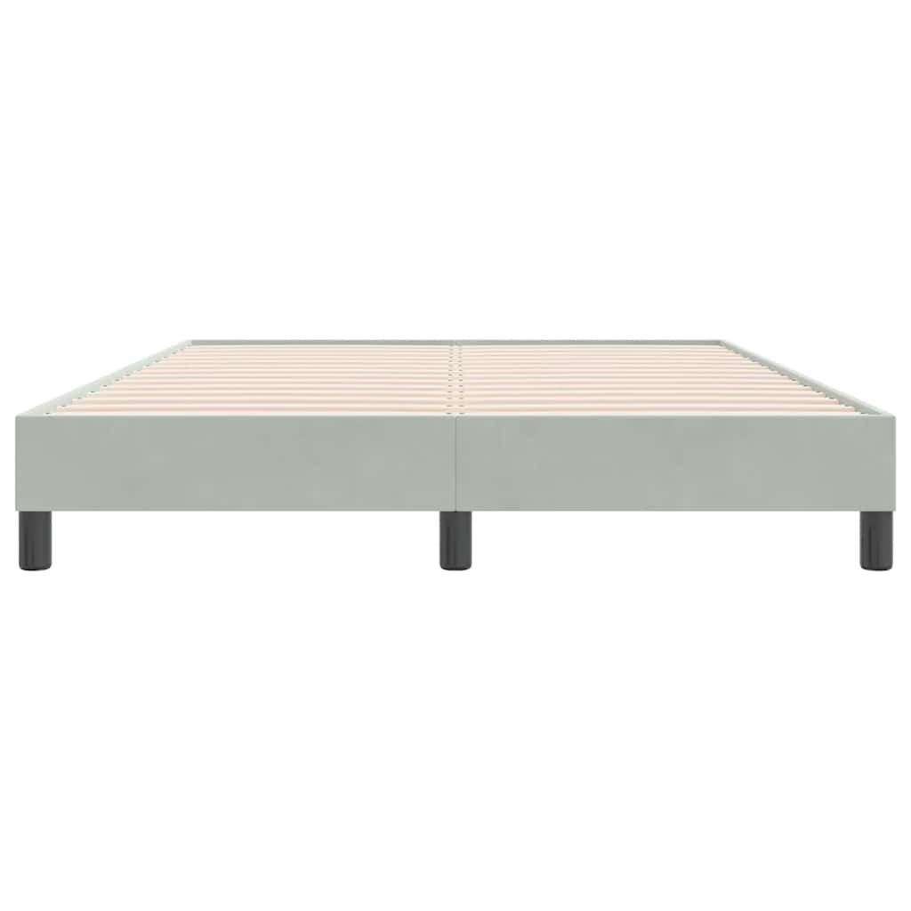 Bedframe zonder matras 160x220 cm fluweel lichtgrijs