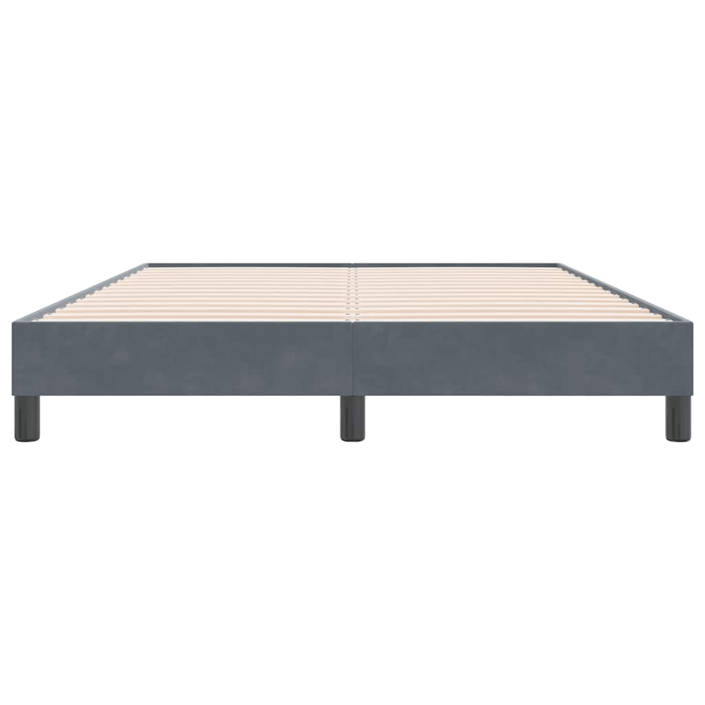 Bedframe zonder matras 160x220 cm fluweel donkergrijs