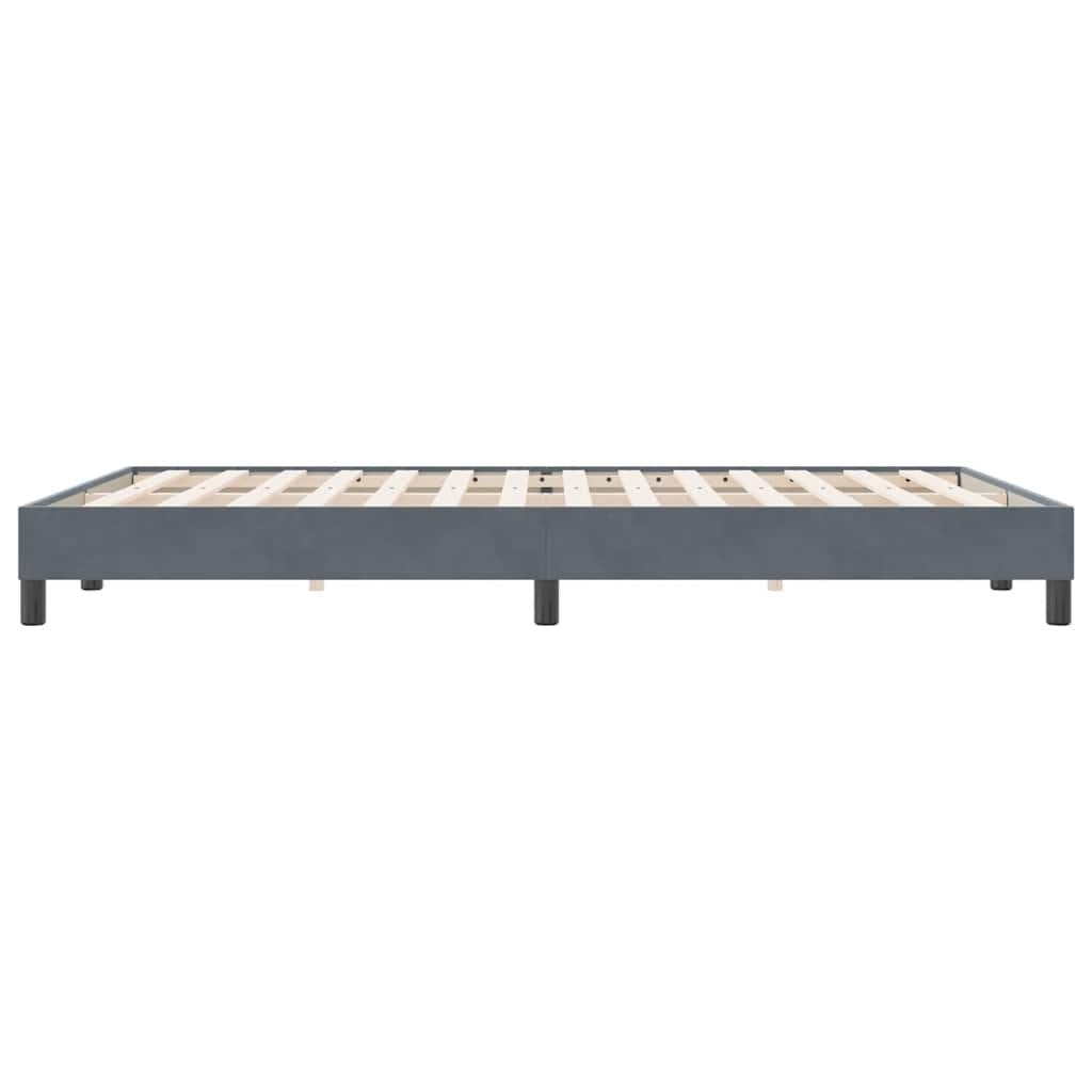 Bedframe zonder matras 160x220 cm fluweel donkergrijs